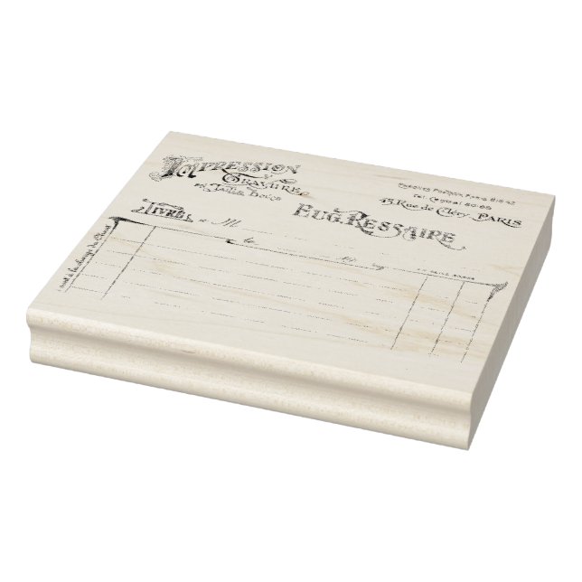 Carimbo francês de borracha de vinheta (Carimbo)