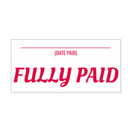 Carimbo mínimo de borracha "totalmente pago"