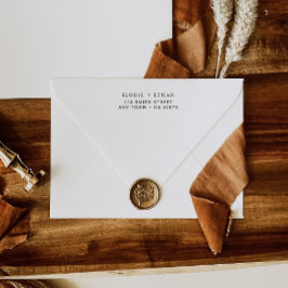 Carimbo Mínimo de Endereço de Devolução de Casamen