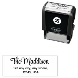 Carimbo na moda Script Return Address Self-Inking