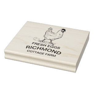 Carimbo Personalizado de Borracha - Ovos Frescos