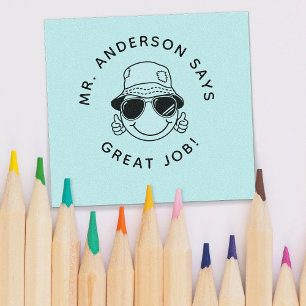 Carimbo Personalizado de Professora de Volta à Ofe