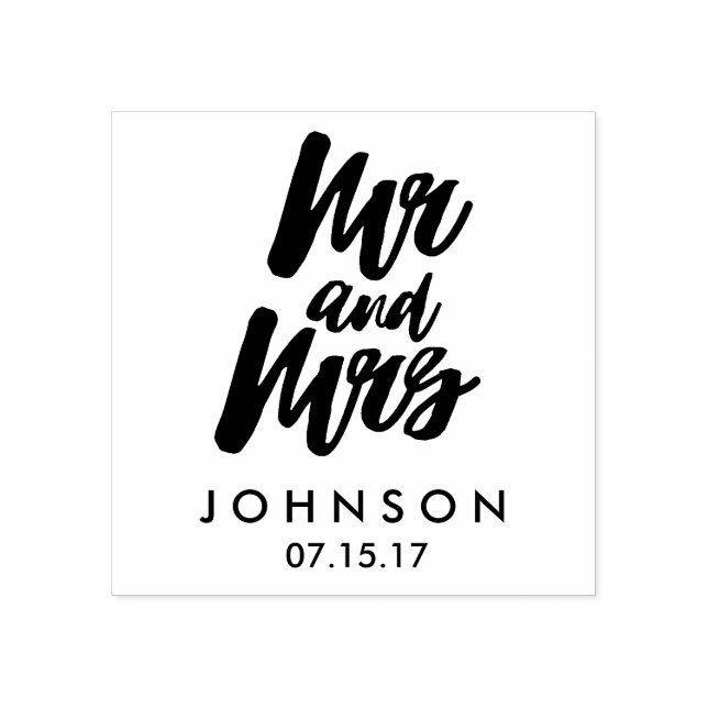 Carimbo Personalizado do Sr. e Sra. Rubber (Impressão)