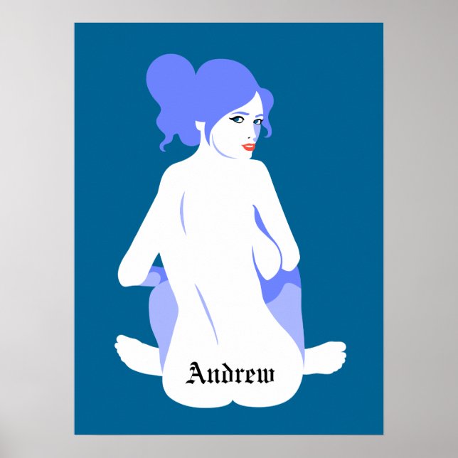 Carimbo personalizado Poster de homem (Frente)