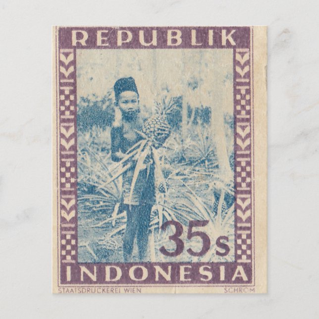 Carimbo postal indonésio (Frente)