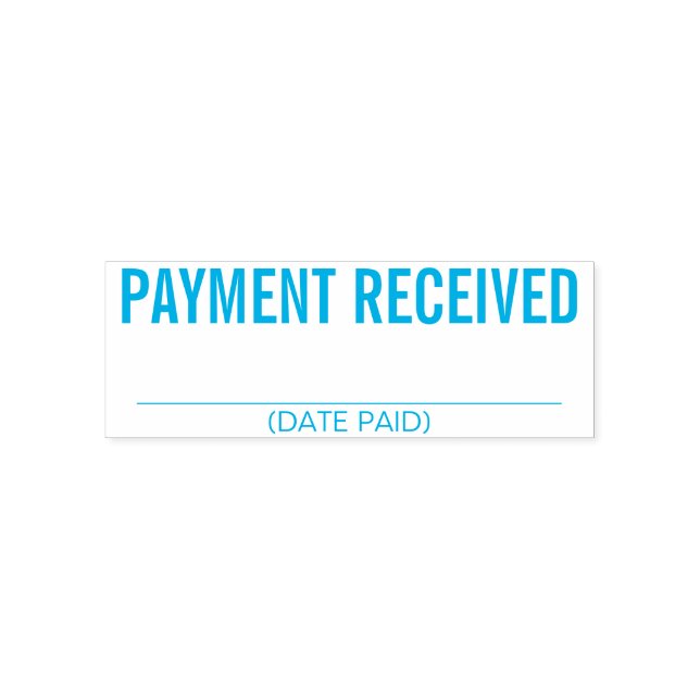 Carimbo simples de borracha "PAGAMENTO RECEBIDO" (Design)