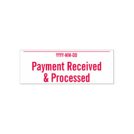 Carimbo simples de borracha "Pagamento Recebido e