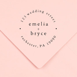 Carimbos de Borracha Casamento Boho Simples EMELIA