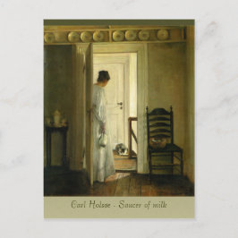 Carl Holsøe Saucer of milk CC0569 Cartão postal