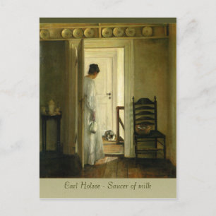Carl Holsøe Saucer of milk CC0569 Cartão postal