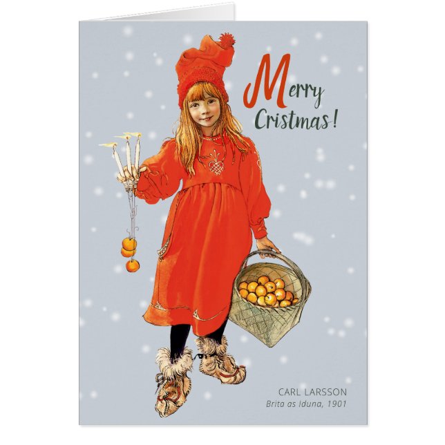 Carl Larsson Brita como Iduna CC0907 Cartão de Nat (Frente)