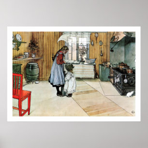 Carl Larsson no impressão das belas artes da