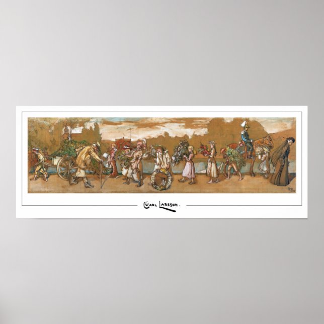 Carl Larsson Zedign Art Poster nº 89 (Frente)