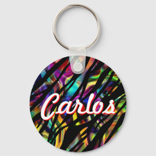 Carlos Personalizado Chaveiro Colorido