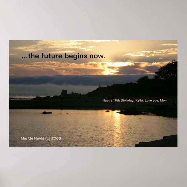 Carmel Dourado Sunset Poster (Personalizar) (Frente)