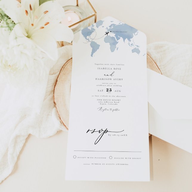 Carmen Dusty Blue Map Viagem Casamento A (Criador carregado)