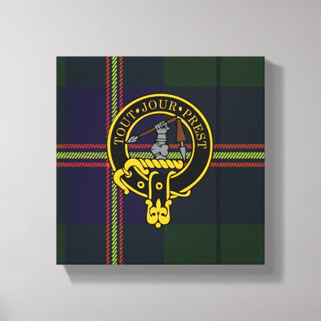Carmichael Scottish Crest e Tartan Canvas (Frente)