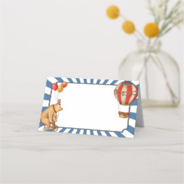 carnaval de animais de circo cartões de lugar para