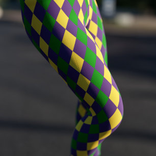 Carnaval de Mardi Gras, Leggings Douradas e Verdes