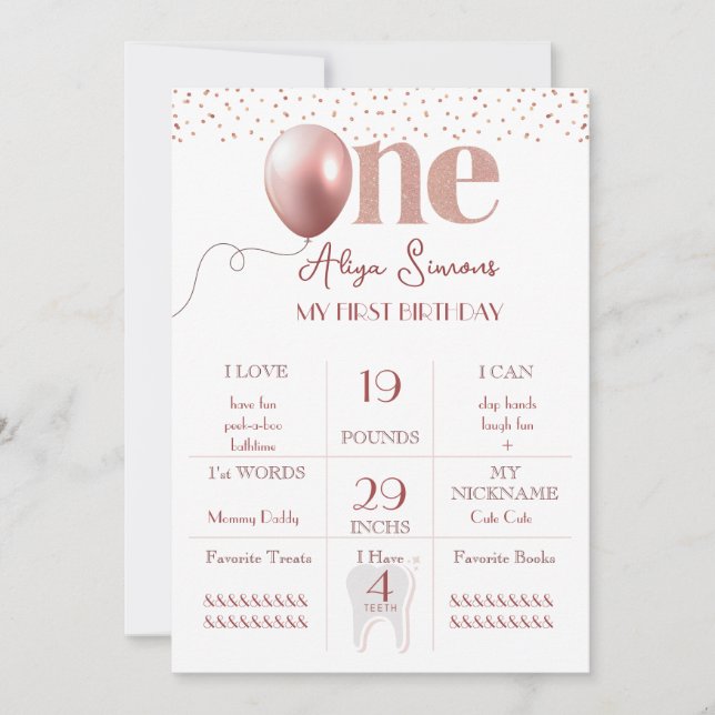 Carnaval do Primeiro Convite de Aniversário de Joy (Frente)