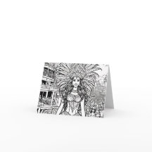 Carnaval no Brasil - Cartão de Nota de Vazio Color