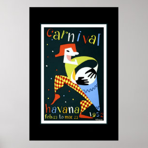 Carnaval Poster da viagens vintage Cuba Havana