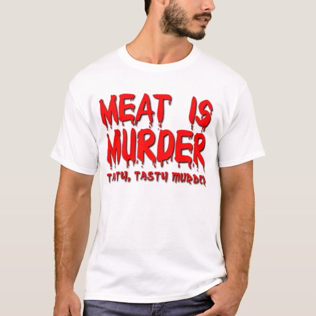 Carne é Assassinato Camiseta Divertida Humor (Frente)
