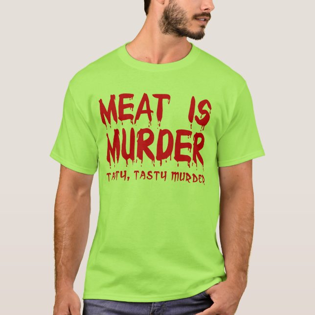 Carne é Assassinato Camiseta Divertida Humor (Frente)