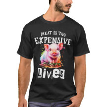 "Carne é muito cara" - camiseta dos direitos dos a