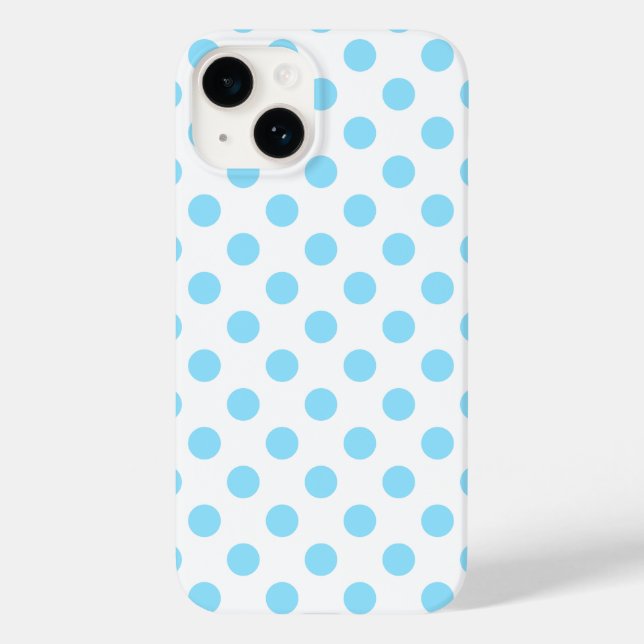 Carneiro azul e branco bolinhas Case-Mate iPhone c (Verso)