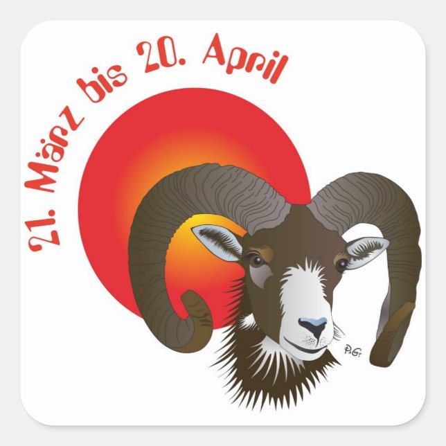 Carneiro - Tierkreiszeichen autocolante (Frente)