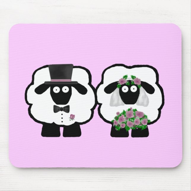 Carneiros Mousepad do casamento (Frente)