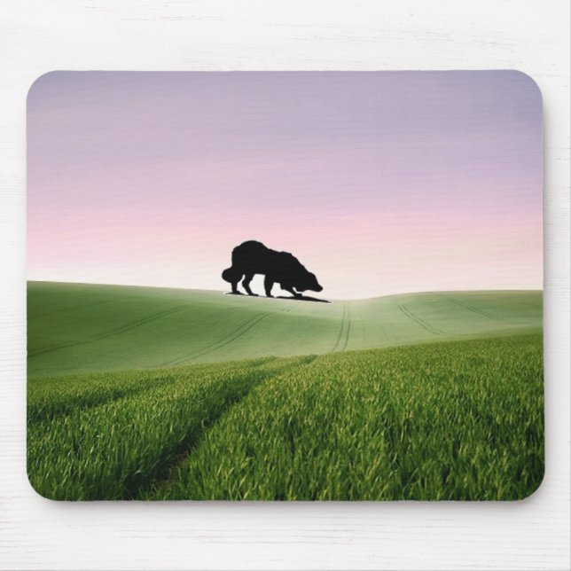 Carneiros no horizonte… border collie Mousepad (Frente)