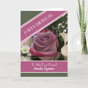 Caro cartão de aniversário personalizado Amigo