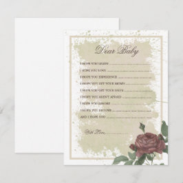 Caro Chá de fraldas Floral Borgonha Rústica Floral