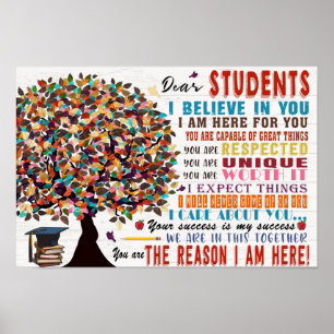Caro Poster de sala de aula para estudantes