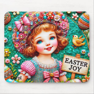 CAROL~ PÁSCOA JOY VINTAGE GIRL ~ Mouse Pad