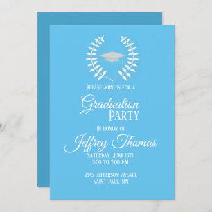 Carolina Boné & Folhas Formando Convite 5" x 7"