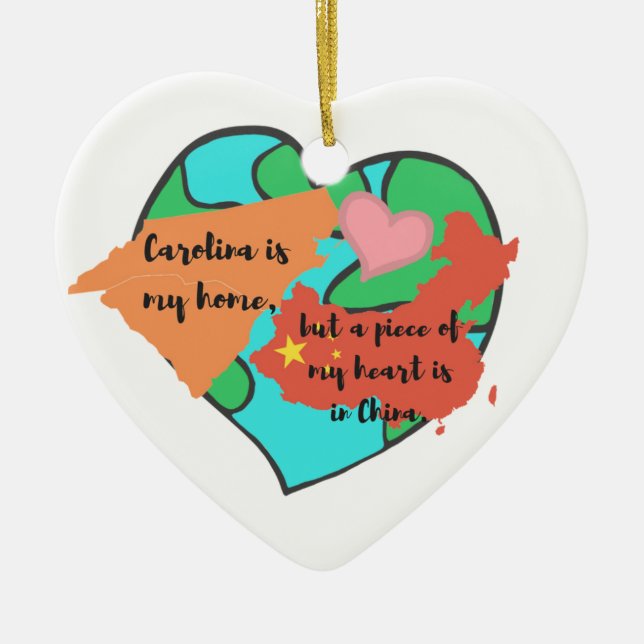 Carolina é meu… ornamento home (Frente)