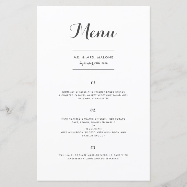 Carolyna Wedding Jante Menu (Frente)
