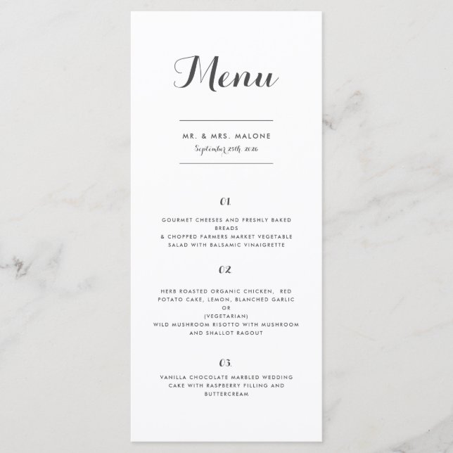 Carolyna Wedding Jante Menu (Frente)