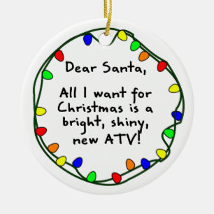 Caros enfeites de natal do papai noel ATV