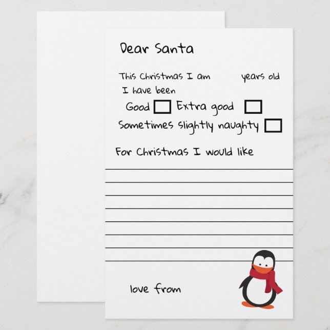 Caros Papais noeis, Carta Personalizada Para Papai (Frente/Verso)