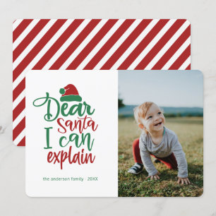 Caros Papais noeis... Cartões de foto de Natal Fer