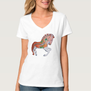 Carousel Animal Quagga Zebra Foto T-Shirt