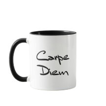 CARPE DIEM, aproveite o dia, caneca moderna de caf