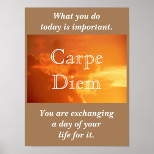 Carpe Diem - Aproveite o dia - impressão de arte