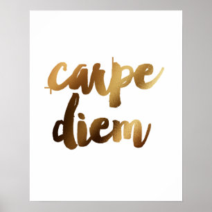 "Carpe Diem" Poster de citação motivacional Dour