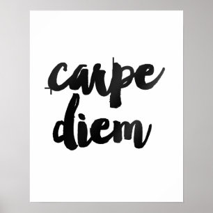 "Carpe Diem" Poster de citação motivacional Dour