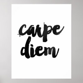 "Carpe Diem" Poster de citação motivacional Dourad